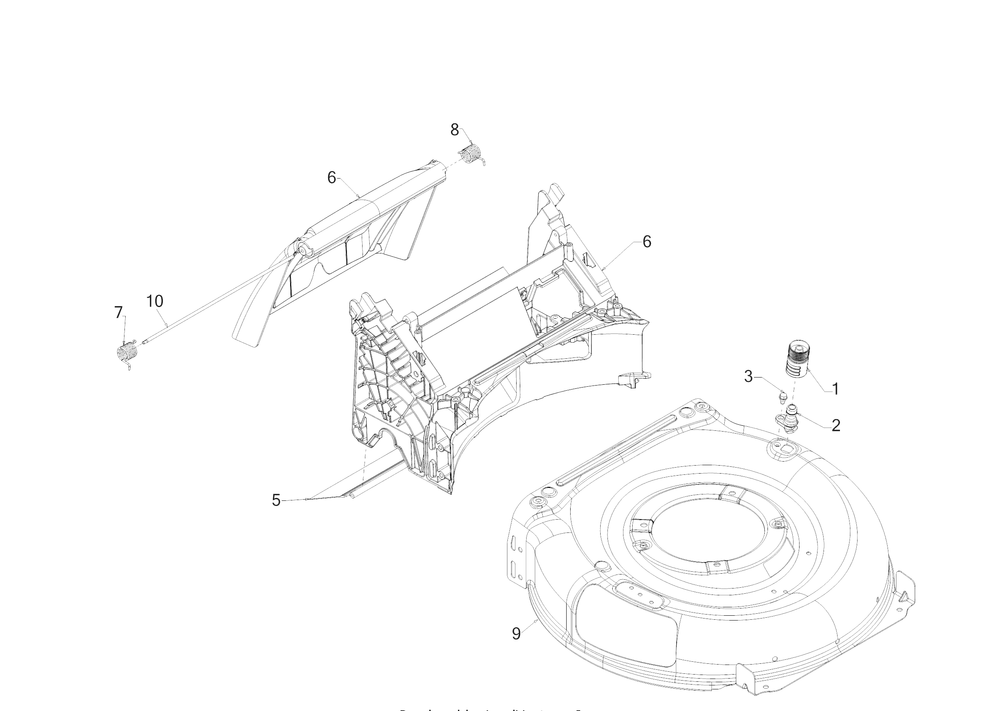 Deck Assembly Diagram and Parts List for SC500HW (12ABP2M5710)(2018) Cub Cadet Lawn Mower